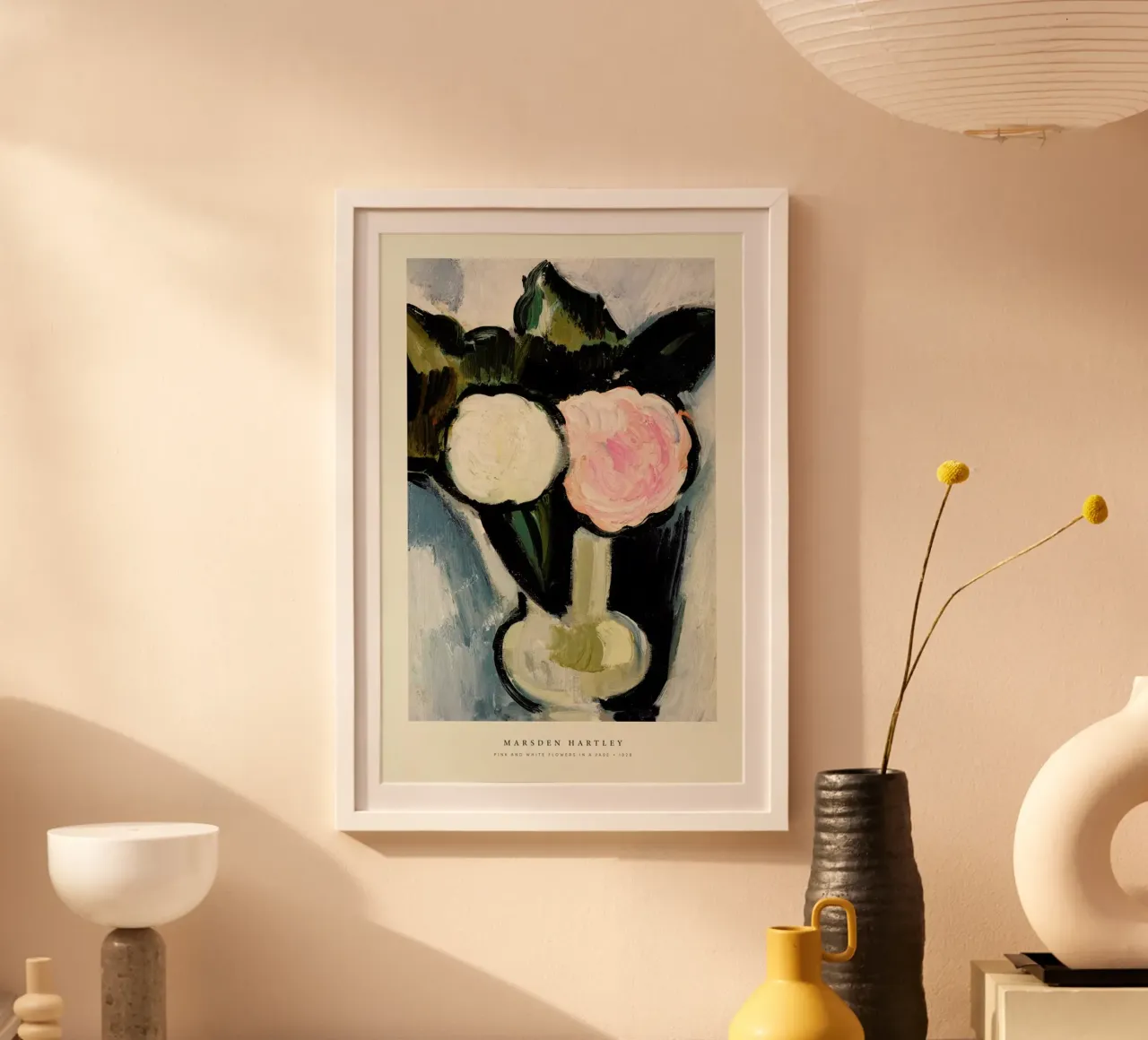 Hartley - Pink And White Flowers In A Vase poster da Vintage by JUNIQE