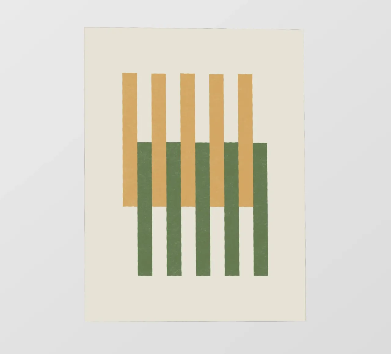 Linee allineate - Verde oro telo in pvc da MoonlightPrint