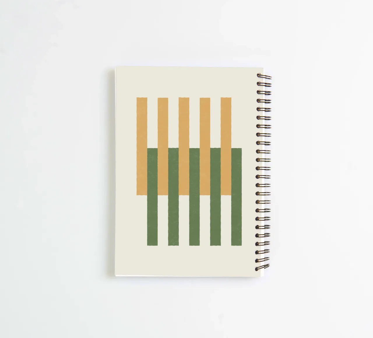 Líneas alineadas - Oro Verde cuaderno de espiral de MoonlightPrint