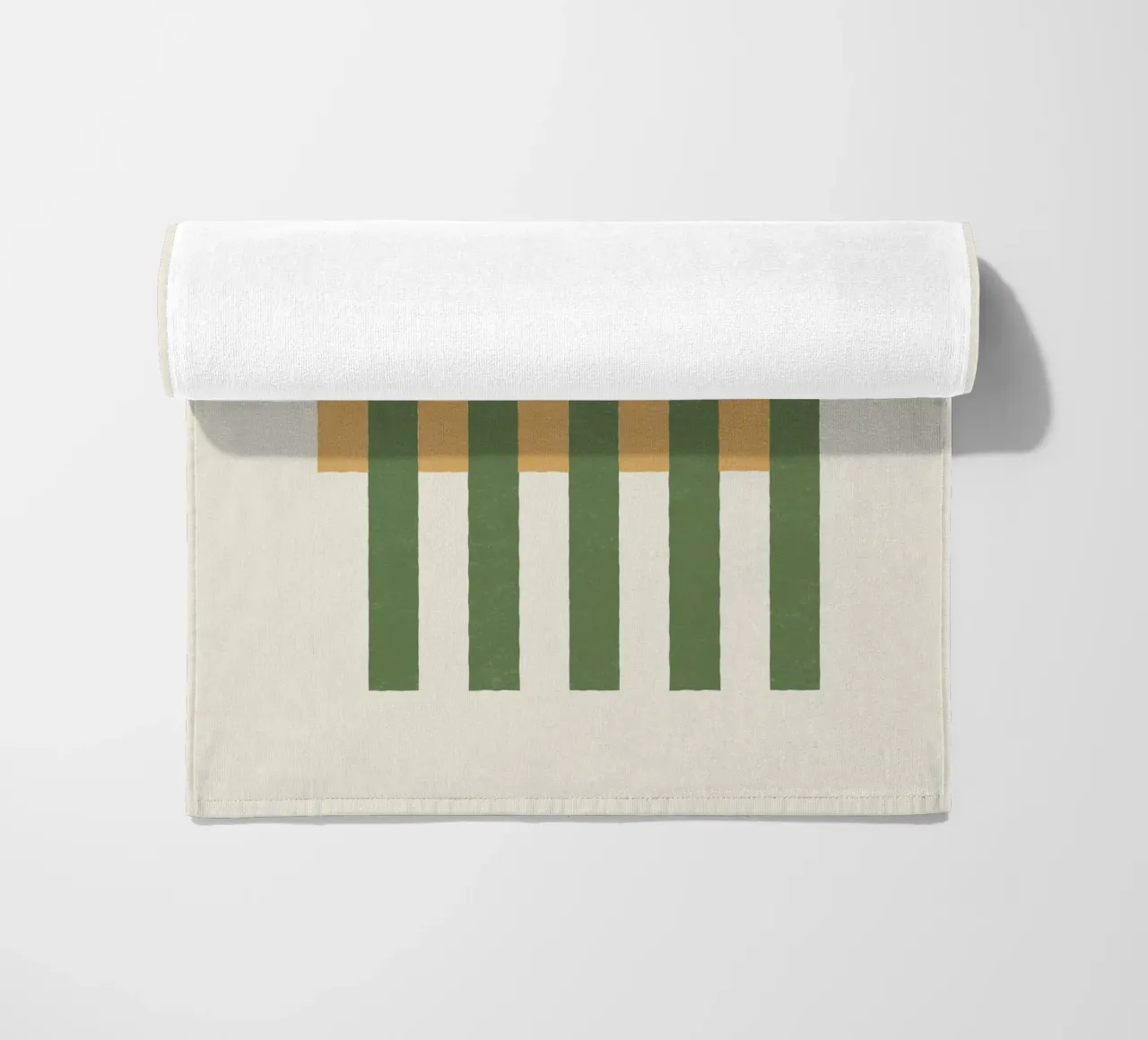 Linee allineate - Verde oro telo mare da MoonlightPrint