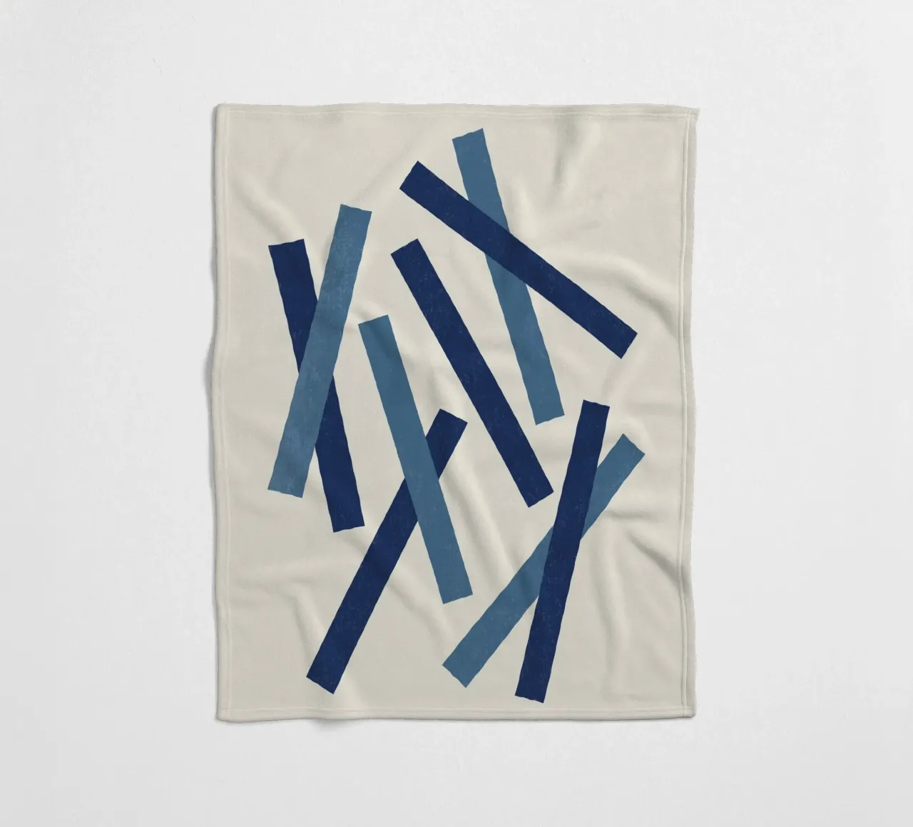 Linee allineate - Blu navy coperta in pile da MoonlightPrint