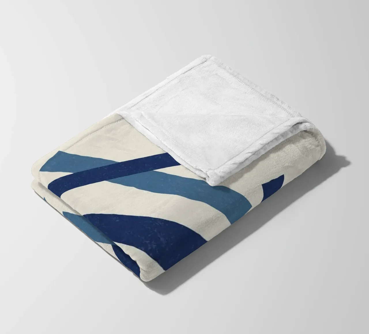 Linee allineate - Blu navy coperta in pile da MoonlightPrint