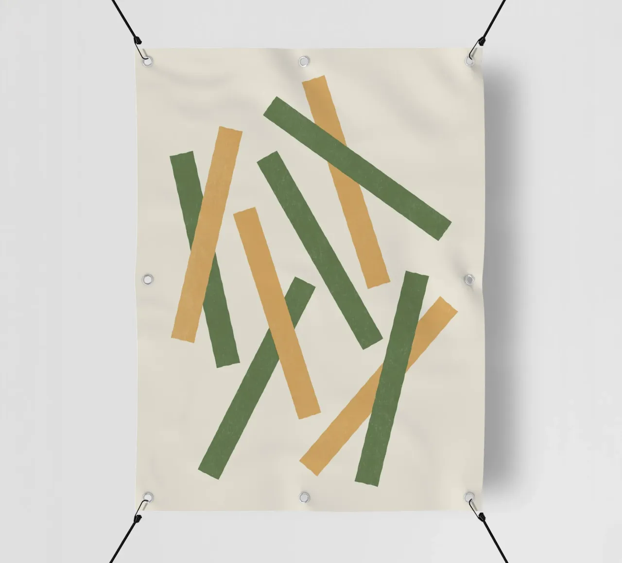 Linee disallineate - Verde oro telo in pvc da MoonlightPrint