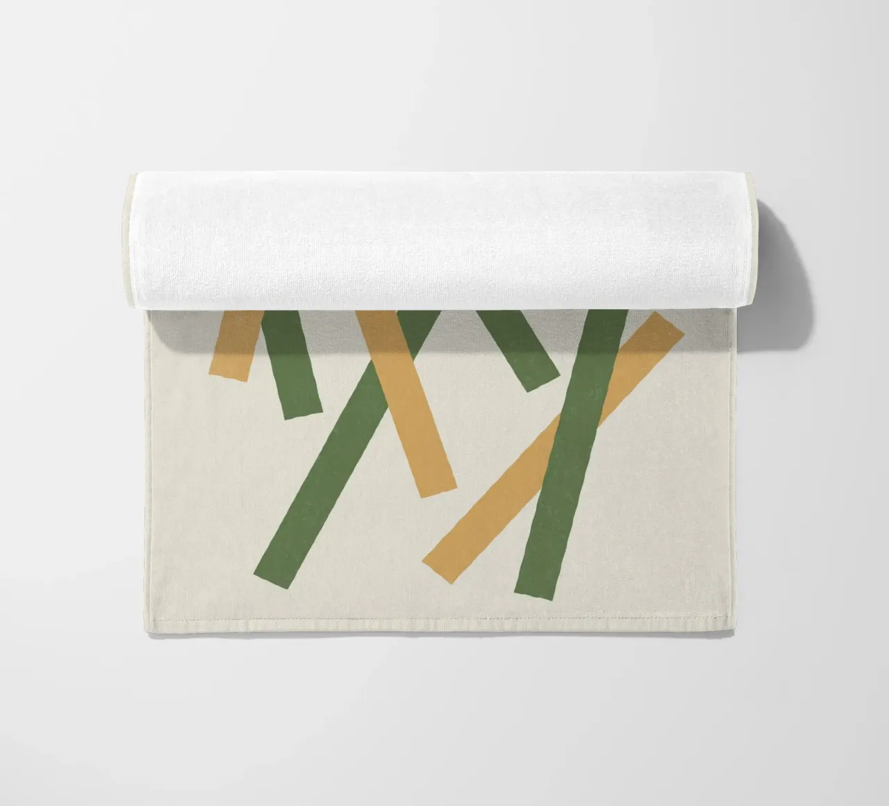 Linee disallineate - Verde oro telo mare da MoonlightPrint