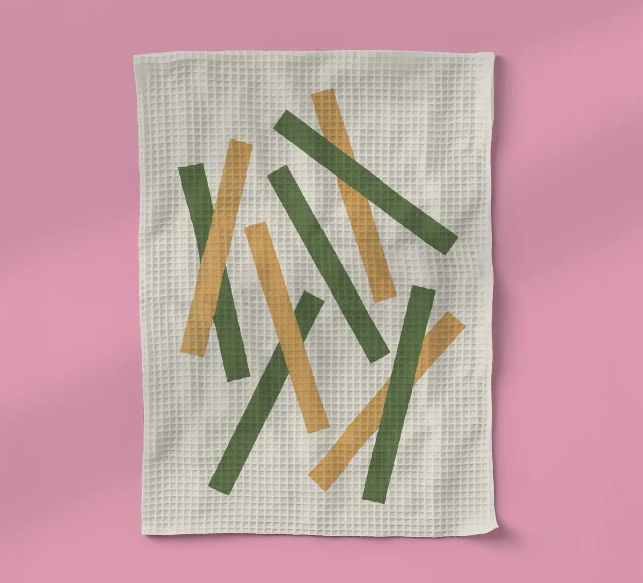 Linee disallineate - Verde oro canovaccio da cucina da MoonlightPrint