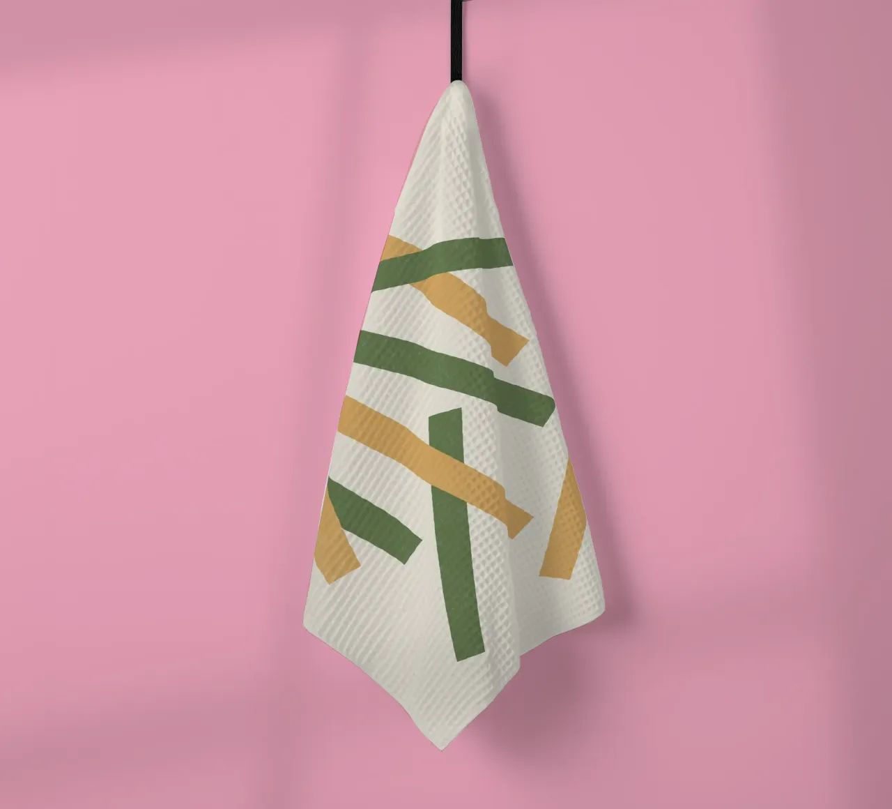 Linee disallineate - Verde oro canovaccio da cucina da MoonlightPrint