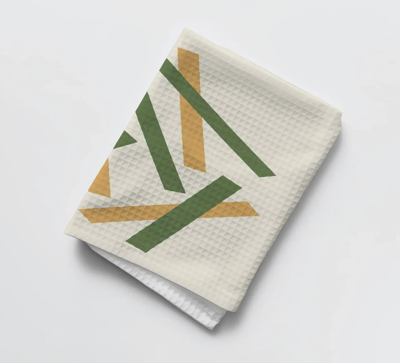 Linee disallineate - Verde oro canovaccio da cucina da MoonlightPrint