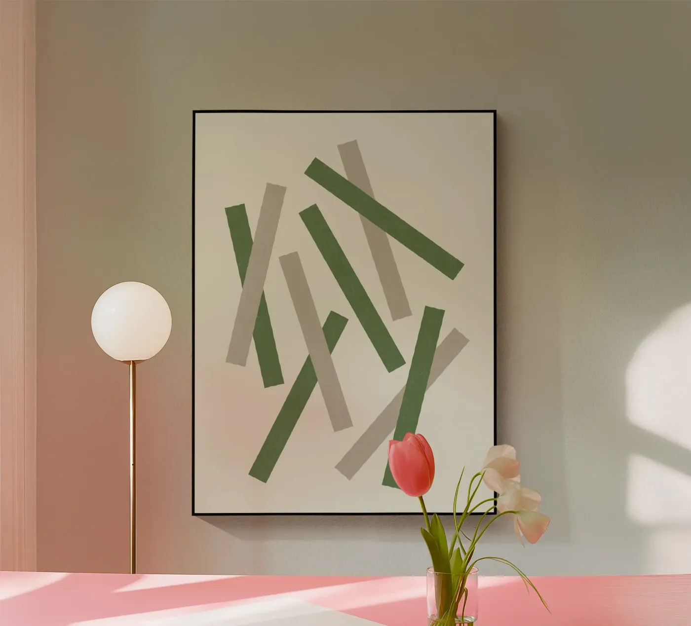 Lignes mal alignées - Vert plexiglas de MoonlightPrint