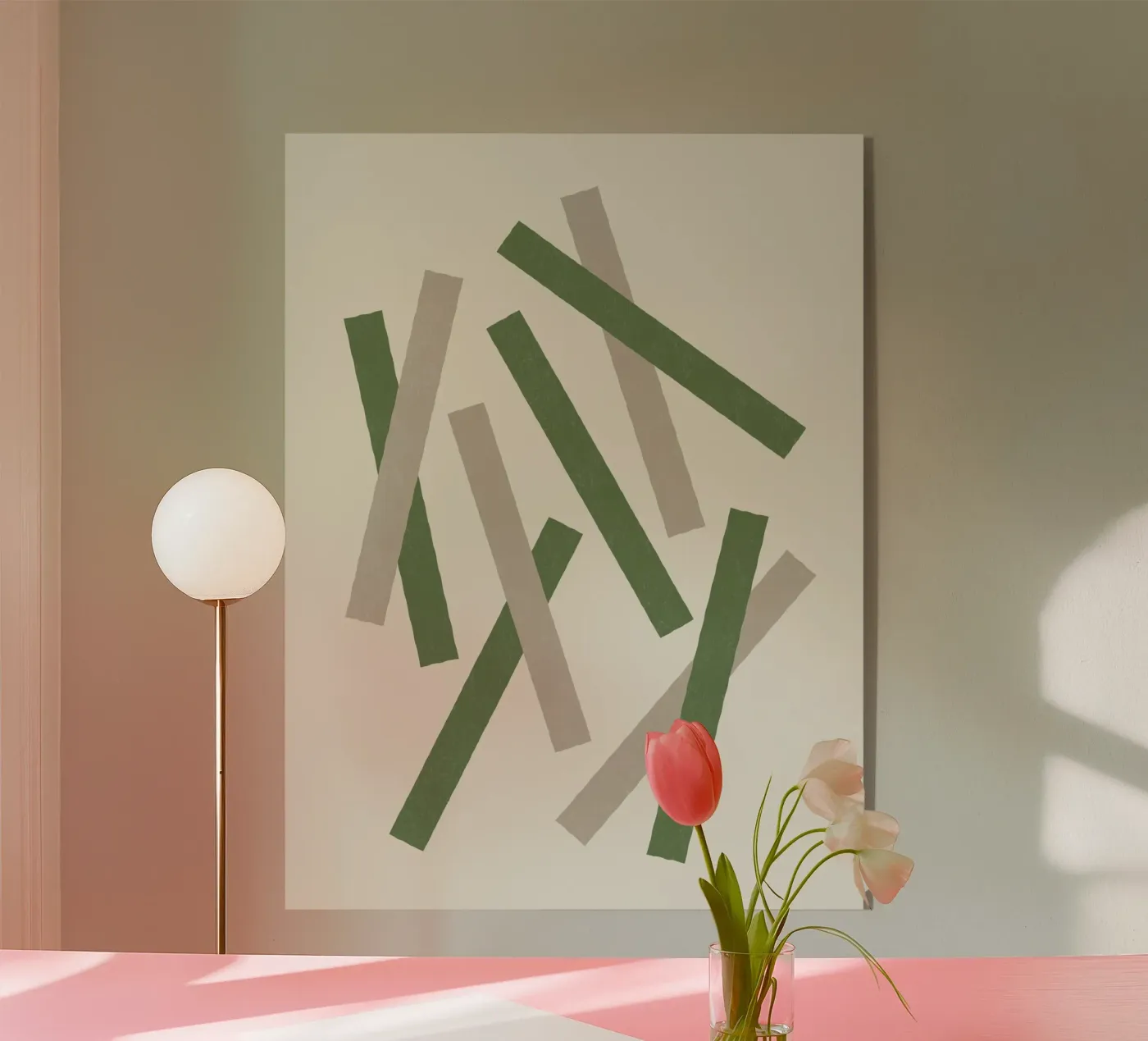 Lignes mal alignées - Vert plexiglas de MoonlightPrint