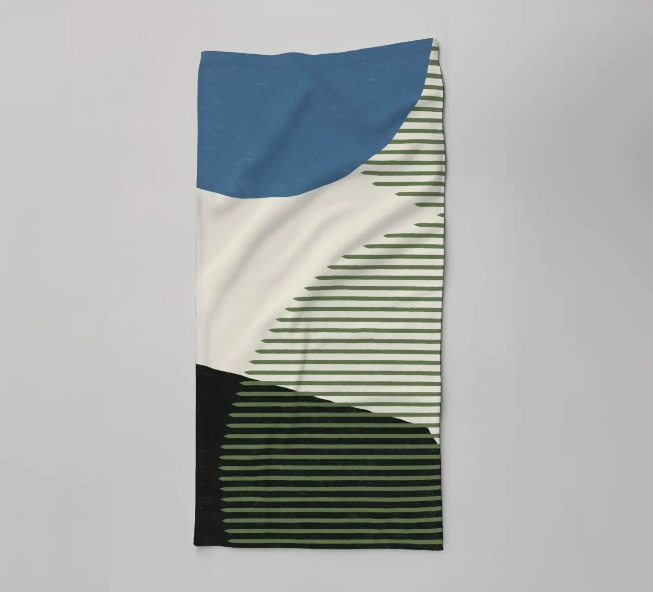 Linee Colore Forme - Blu Verde Nero asciugamano da bagno da MoonlightPrint