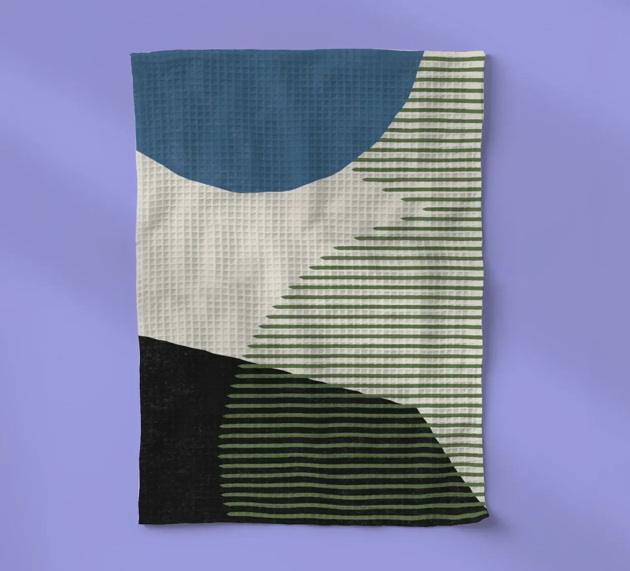 Linee Colore Forme - Blu Verde Nero canovaccio da cucina da MoonlightPrint