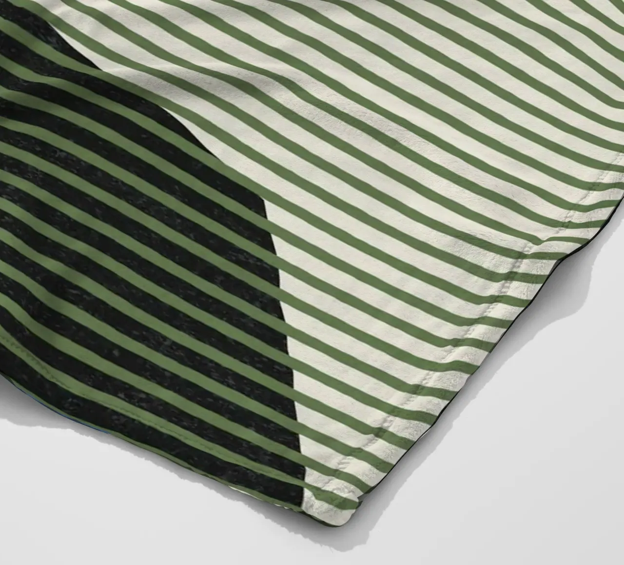 Linee Colore Forme - Blu Verde Nero coperta in pile da MoonlightPrint