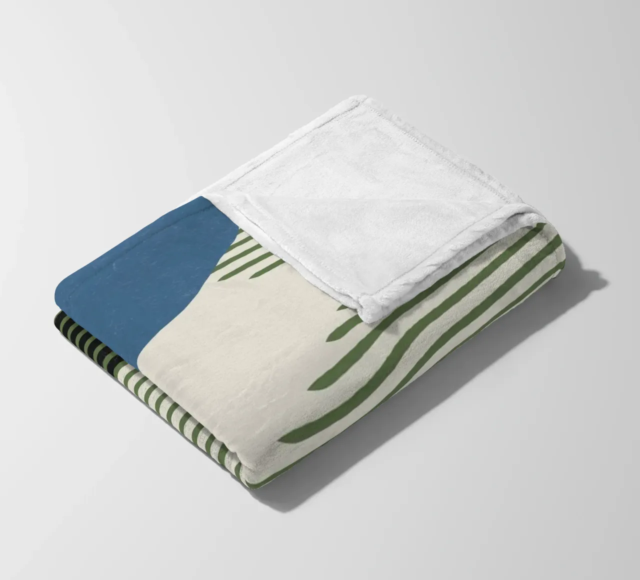 Linee Colore Forme - Blu Verde Nero coperta in pile da MoonlightPrint