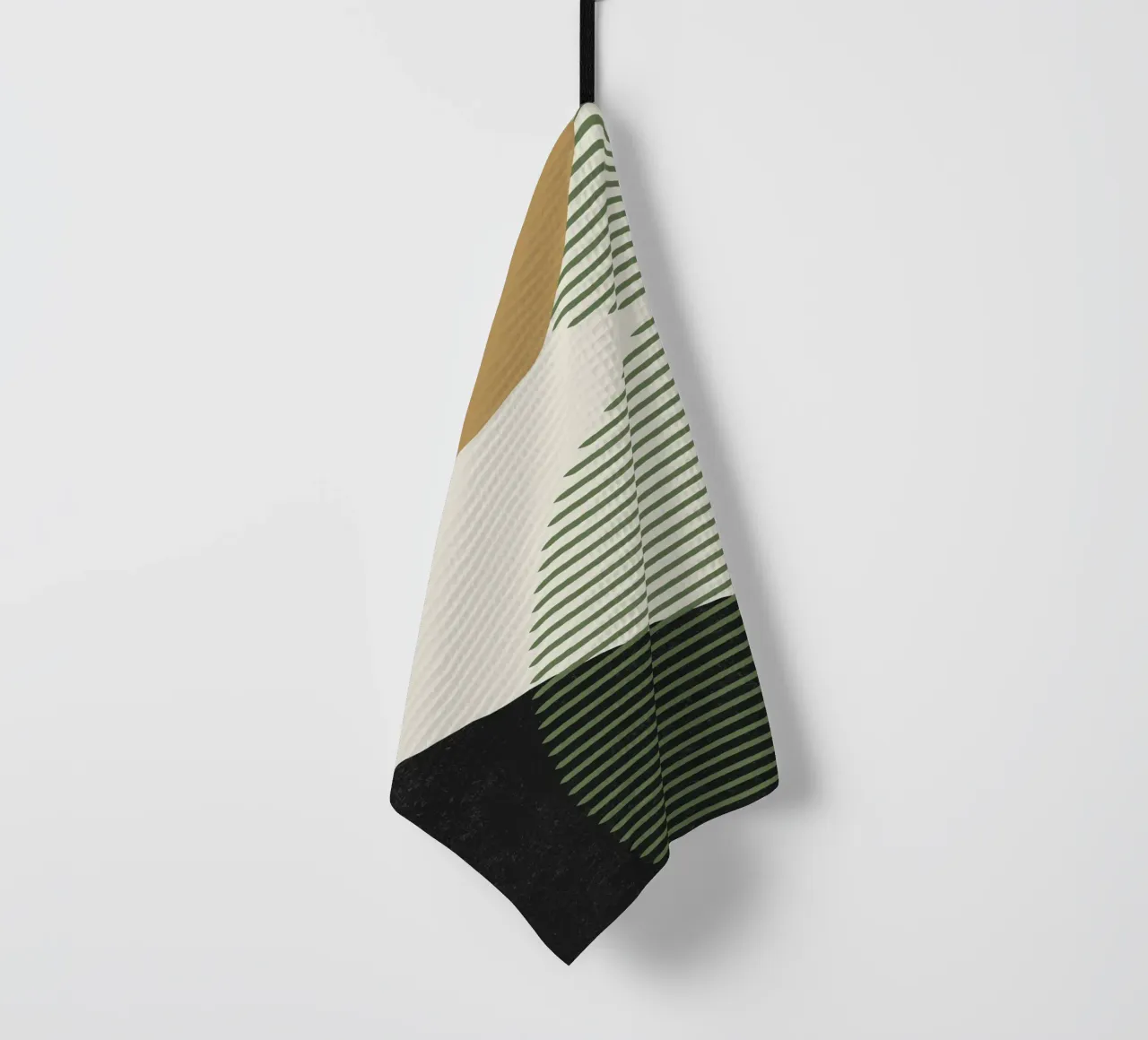 Linee Colore Forme - Oro Verde Nero canovaccio da cucina da MoonlightPrint