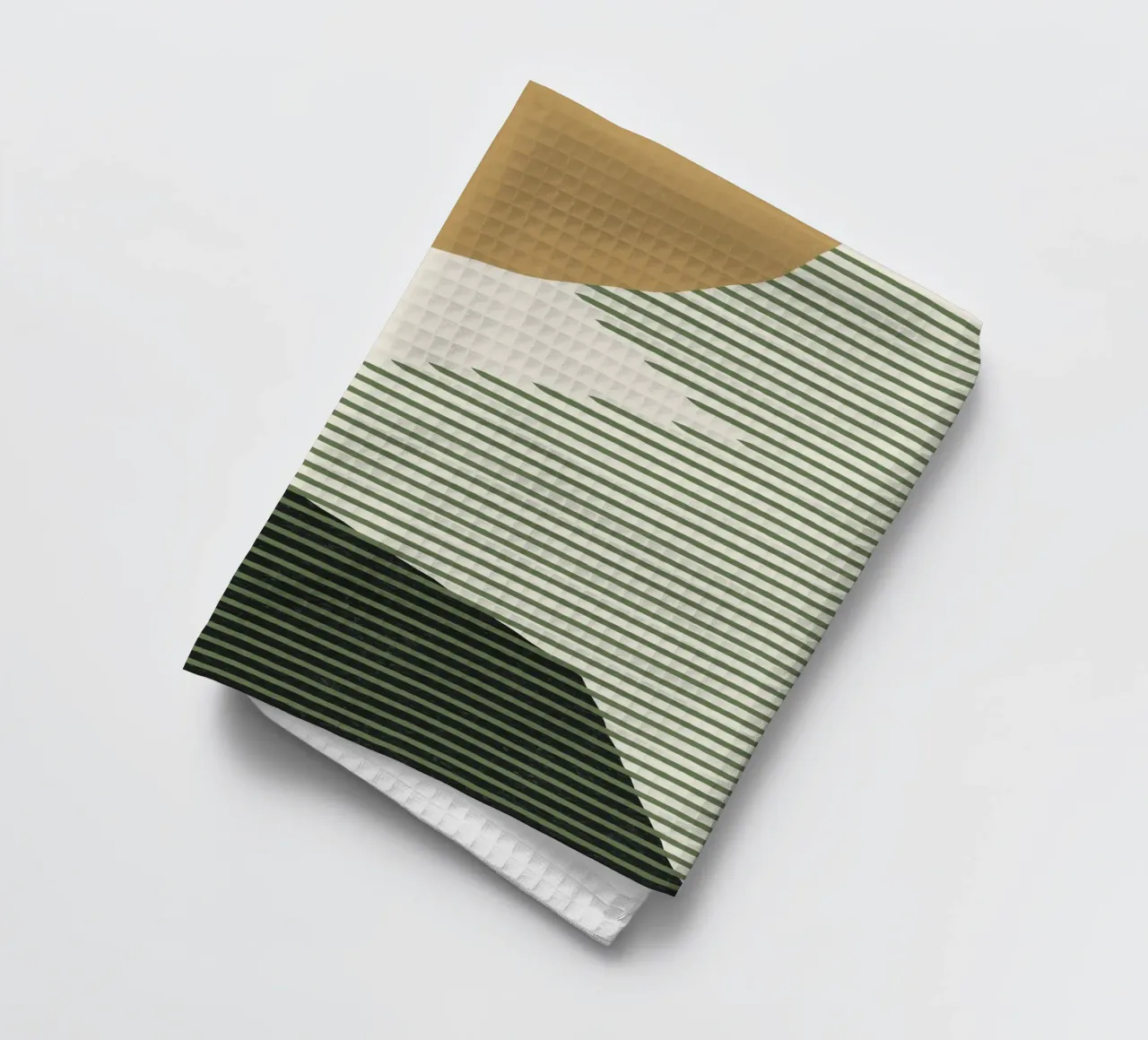 Linee Colore Forme - Oro Verde Nero canovaccio da cucina da MoonlightPrint