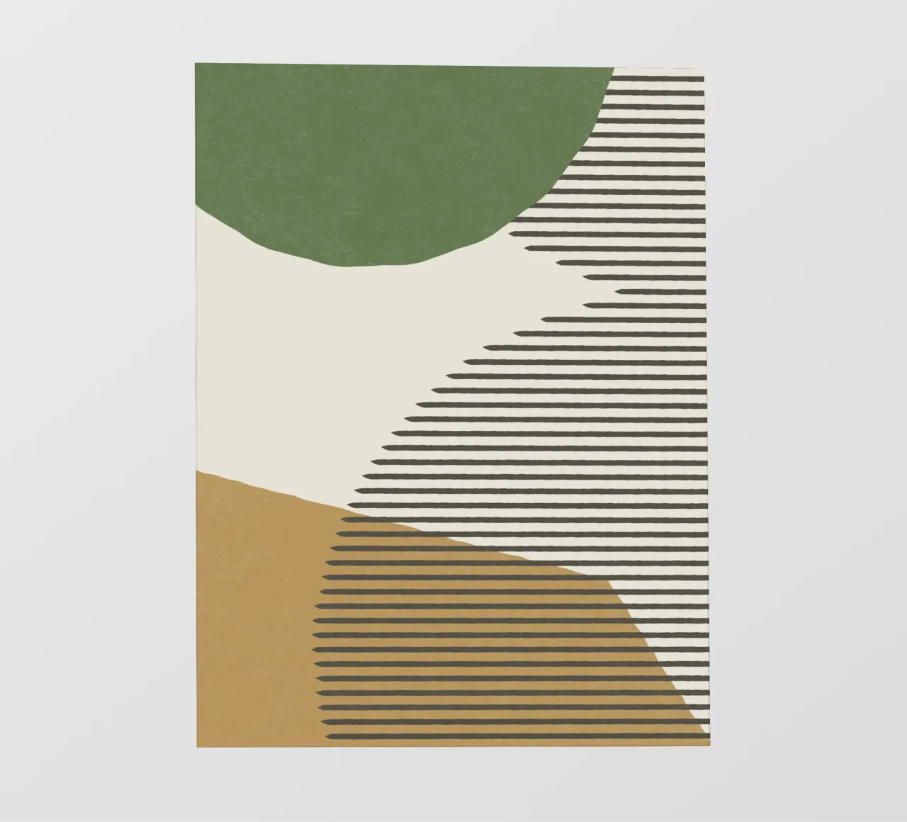 Linee Colore Forme - Verde Oro telo in pvc da MoonlightPrint