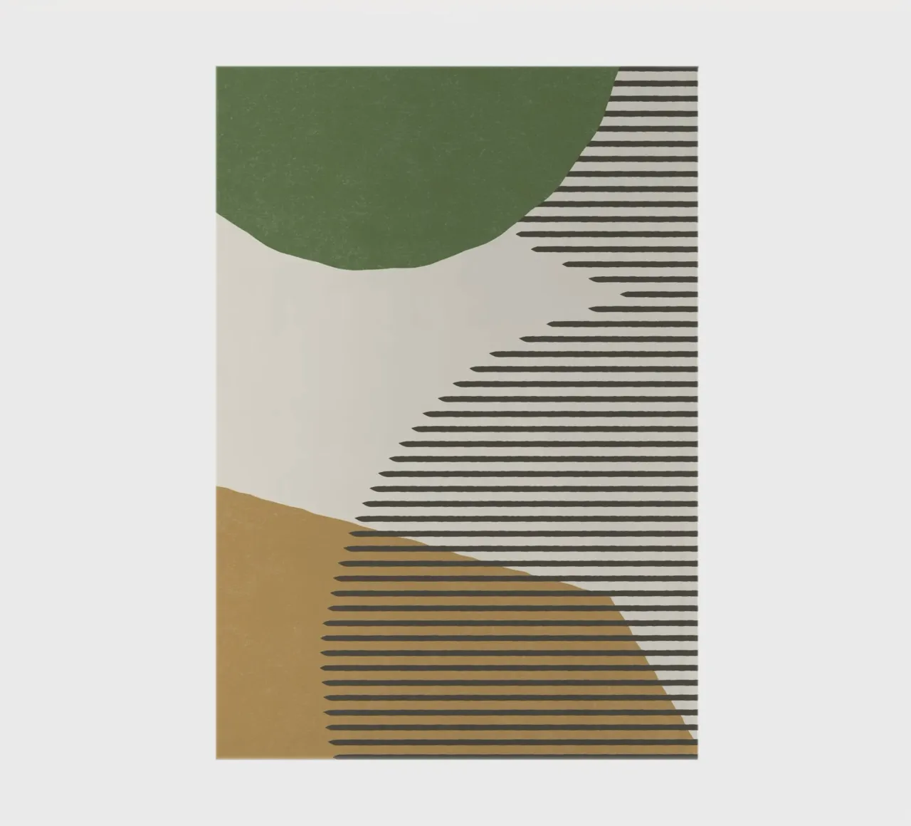 Lines Color Shapes - Green Gold notebook by MoonlightPrint