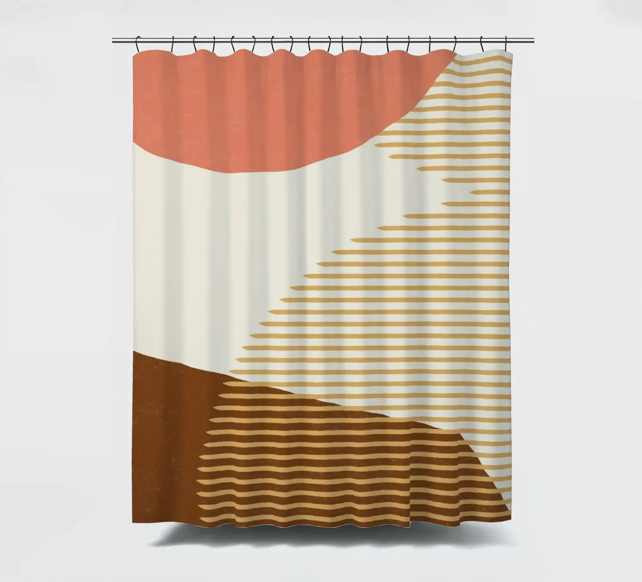 Linee Colore Forme - Rosa Oro Marrone tenda da doccia da MoonlightPrint