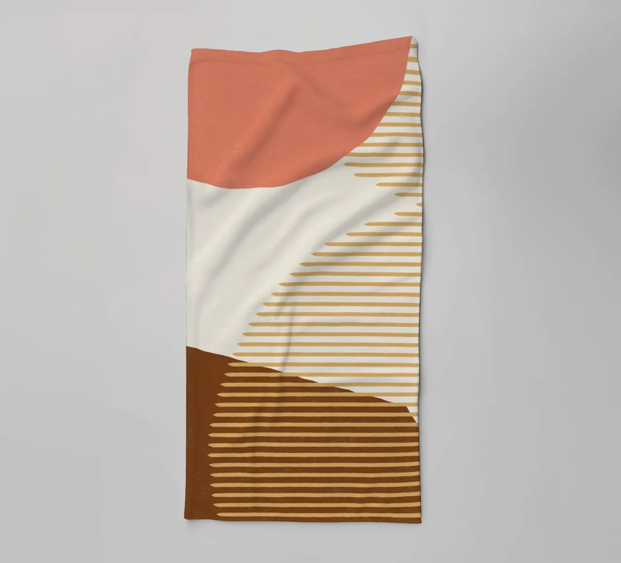 Linee Colore Forme - Rosa Oro Marrone asciugamano da bagno da MoonlightPrint
