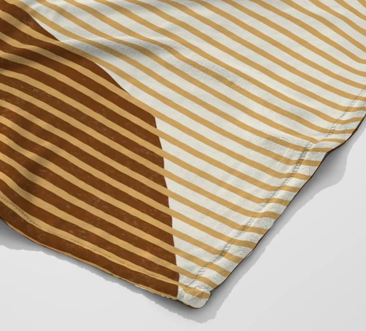 Linee Colore Forme - Rosa Oro Marrone coperta in pile da MoonlightPrint