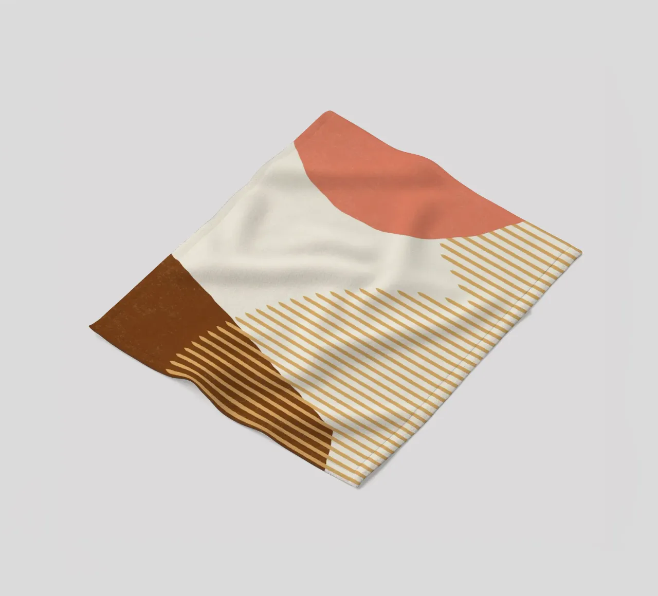 Linee Colore Forme - Rosa Oro Marrone coperta in pile da MoonlightPrint