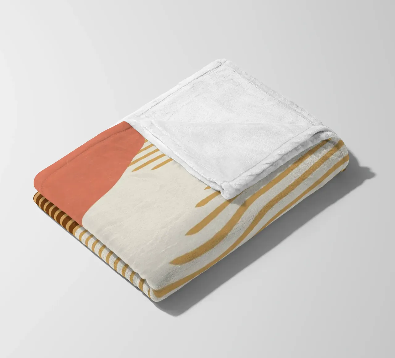 Linee Colore Forme - Rosa Oro Marrone coperta in pile da MoonlightPrint