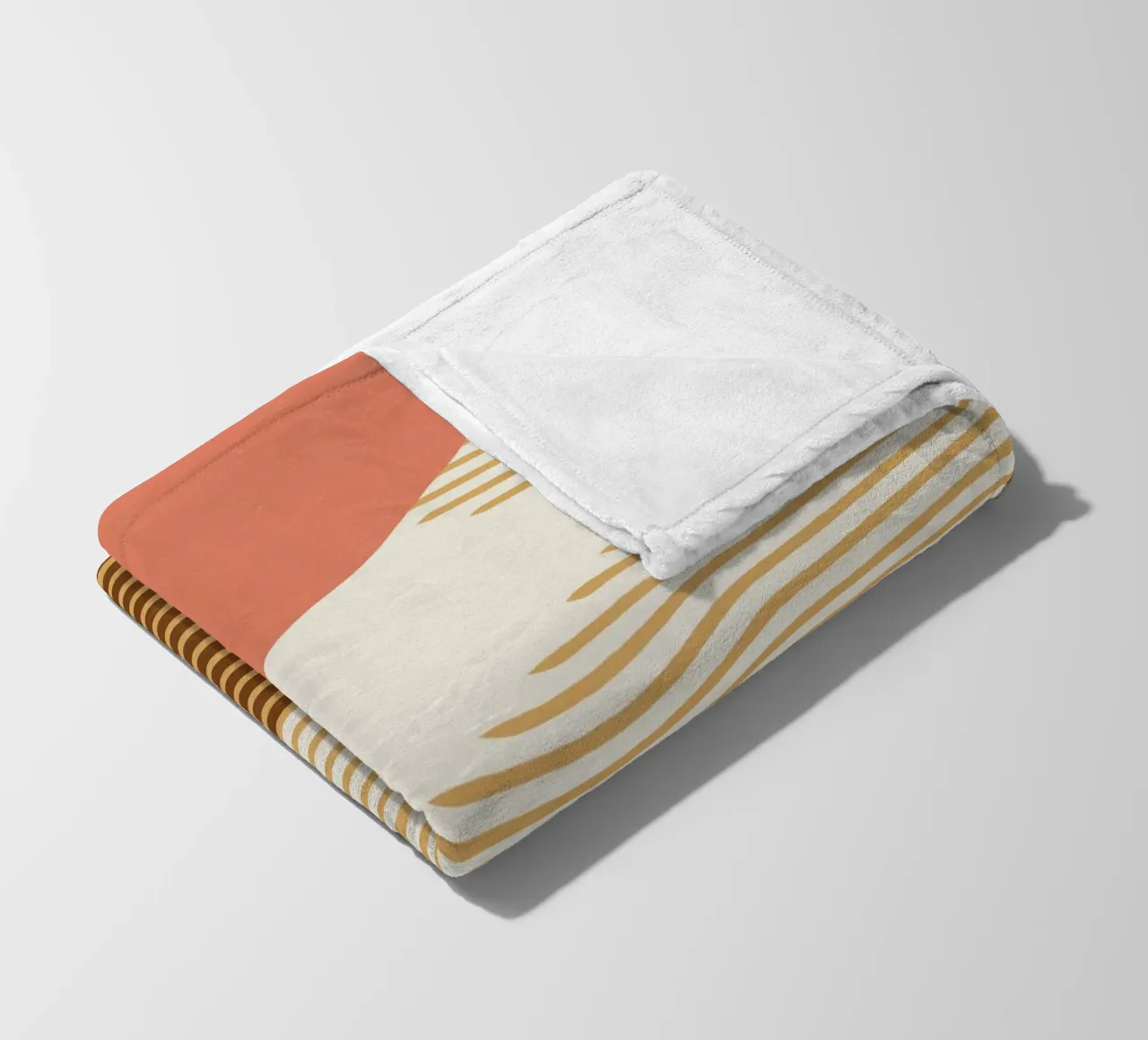 Linee Colore Forme - Rosa Oro Marrone coperta in pile da MoonlightPrint