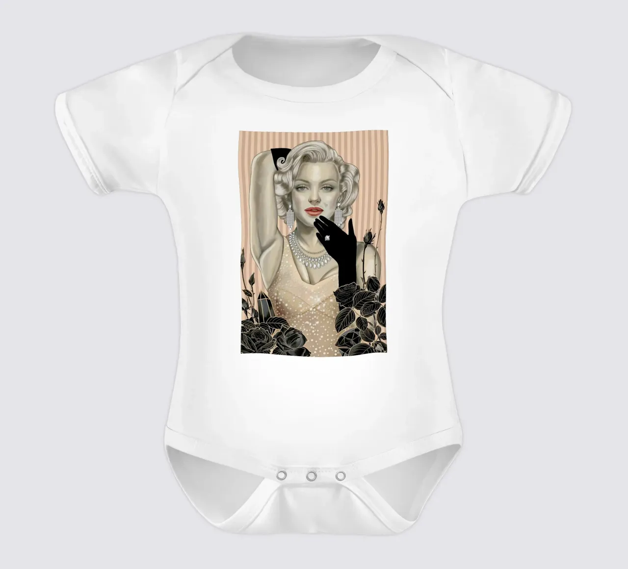 Marilyn Monroe Website body neonato maniche corte da Nettsch
