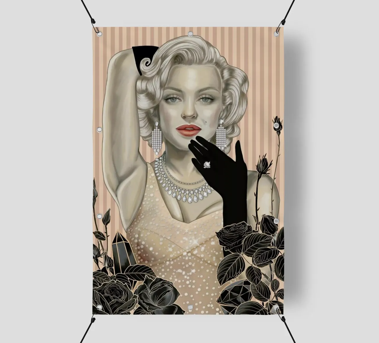 Marilyn Monroe Website telo in pvc da Nettsch