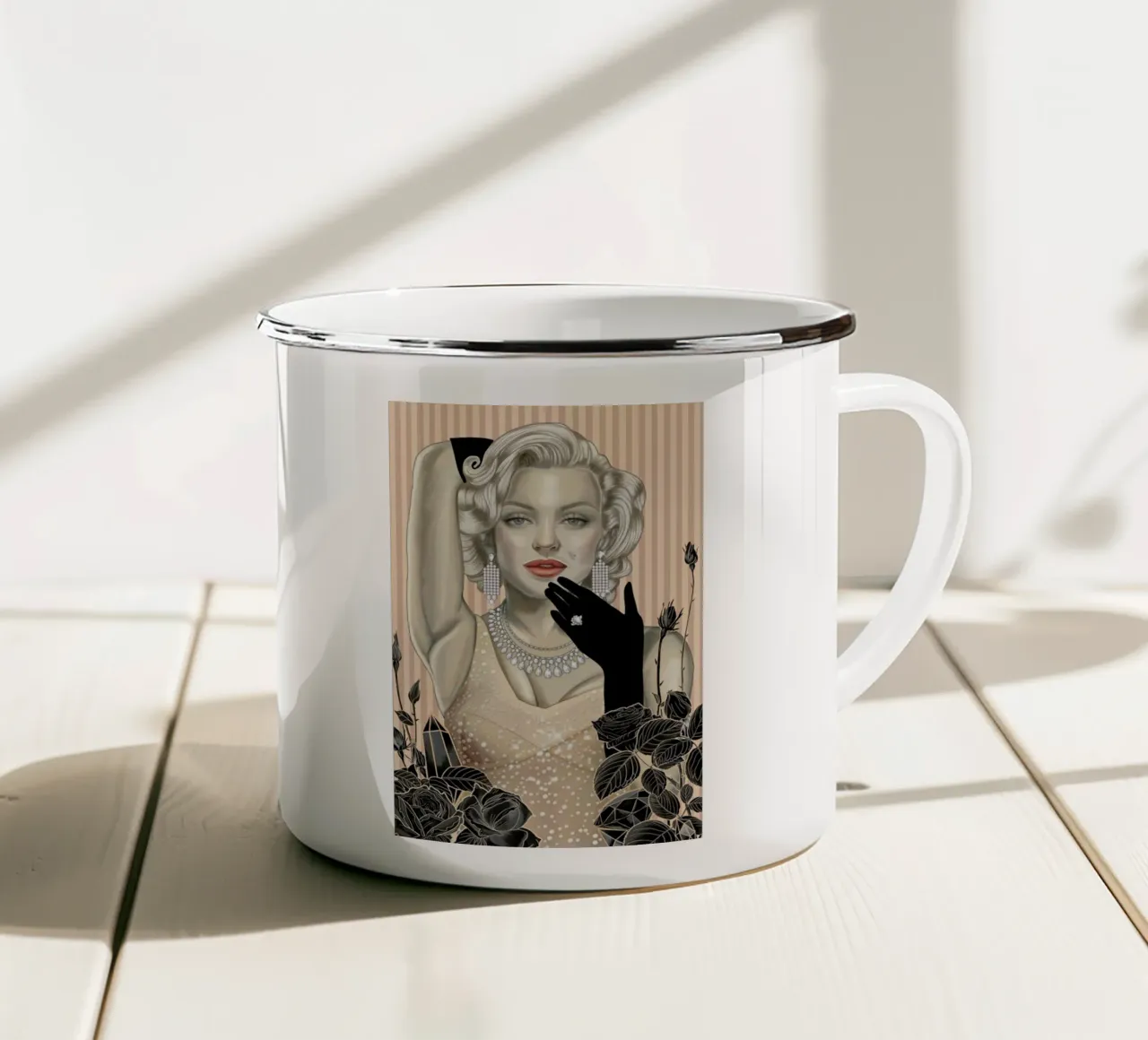 Marilyn Monroe Website tazza in smalto da Nettsch