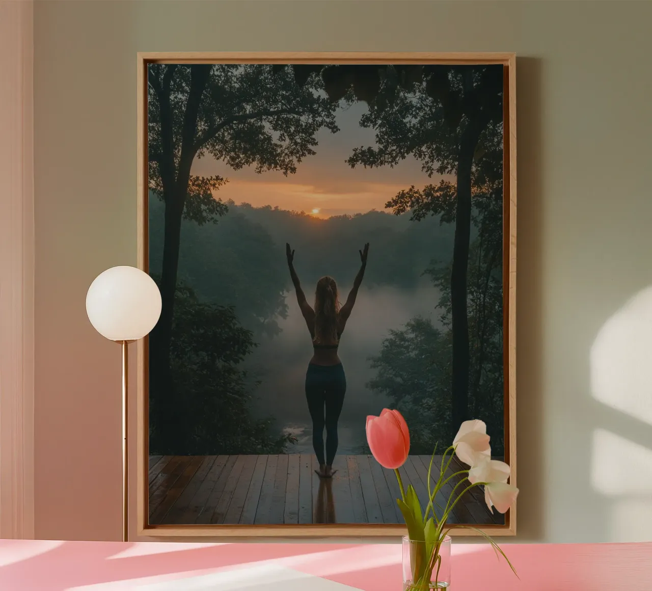 Rituali sereni tela con Cornice a cassetta da PhotoVibe Decor