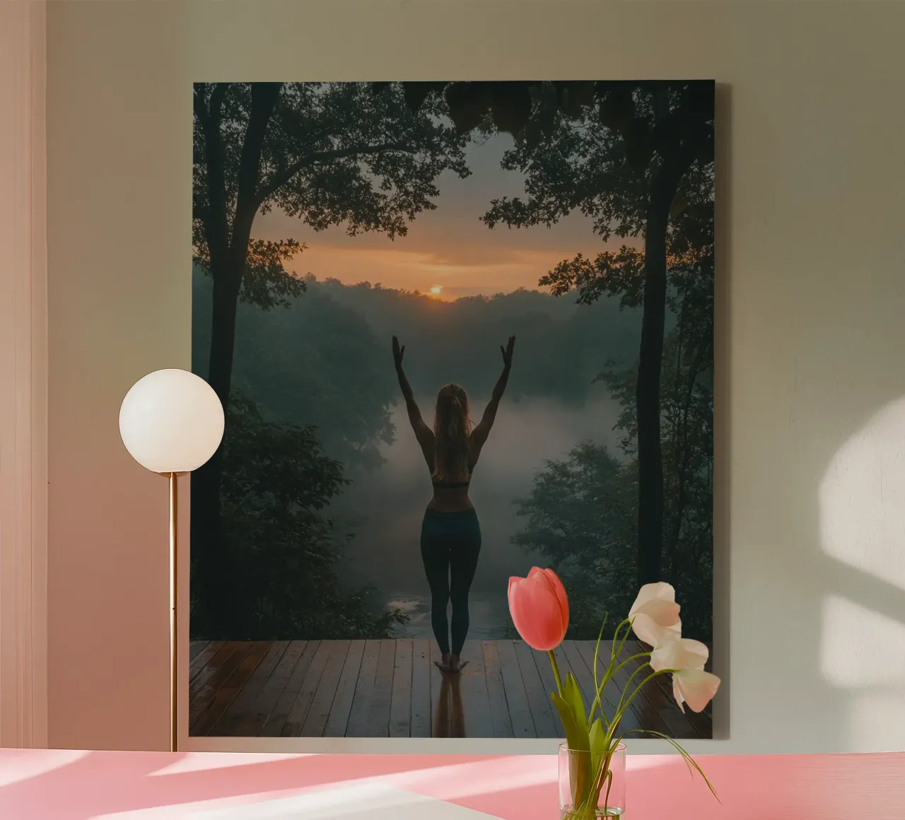 Rituali sereni tela con Cornice a cassetta da PhotoVibe Decor