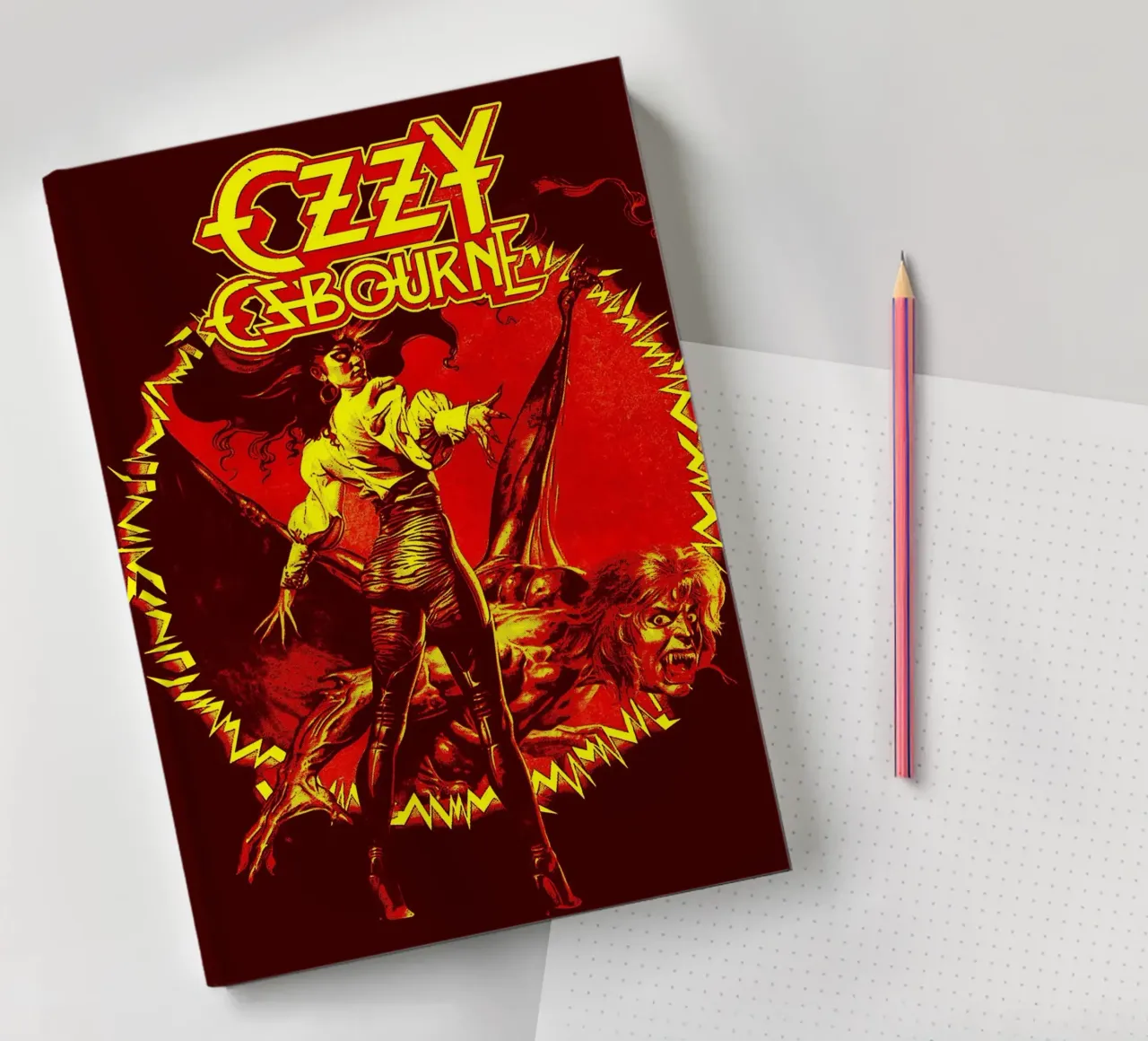 Ozzy Osbourne notebook by vanhesling