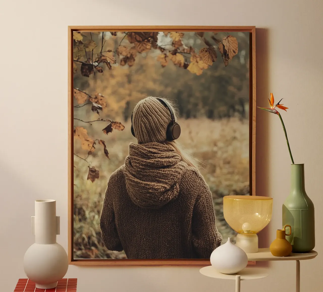 Herbst-Vibes Leinwand mit Schattenfugenrahmen von PhotoVibe Decor
