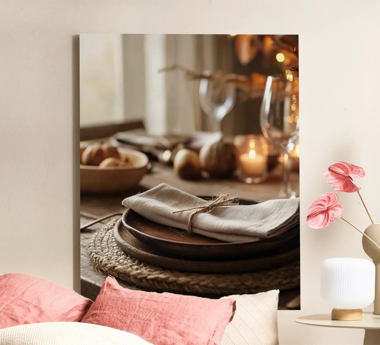 Herbst-Vibes Leinwand mit Schattenfugenrahmen von PhotoVibe Decor