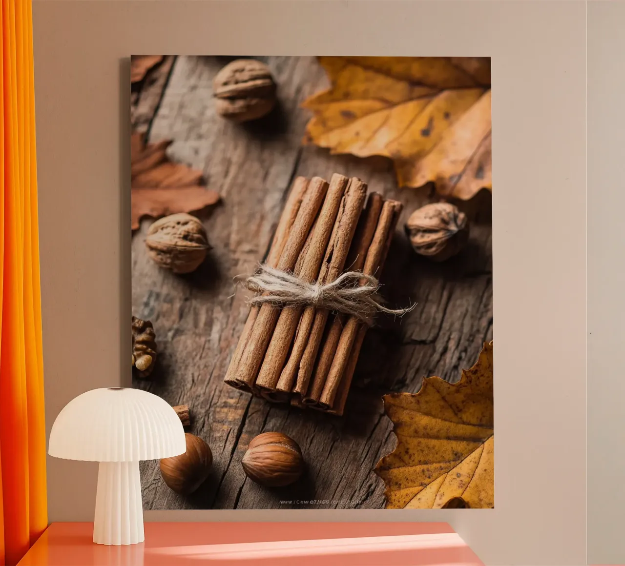 Herbst-Vibes Leinwand mit Schattenfugenrahmen von PhotoVibe Decor