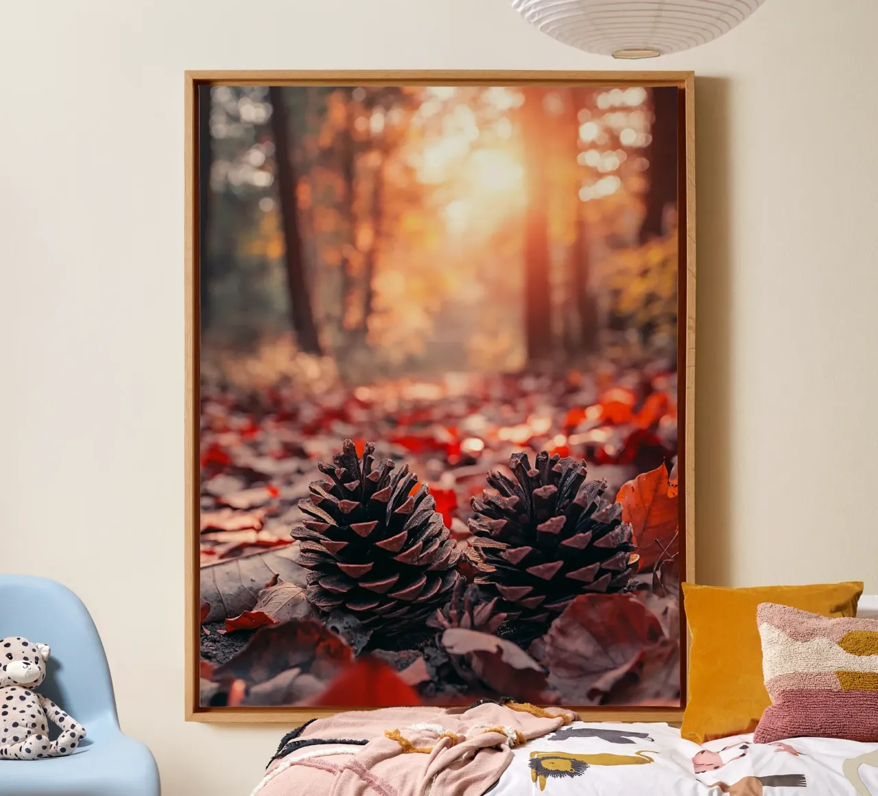 Herbst-Vibes Leinwand mit Schattenfugenrahmen von PhotoVibe Decor