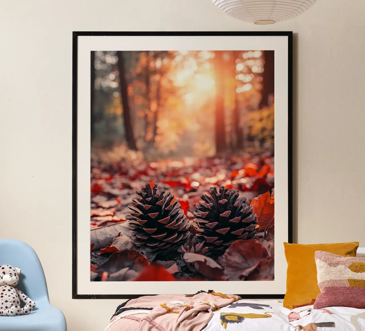 Vibrazioni d'autunno poster con telaio in plastica da PhotoVibe Decor