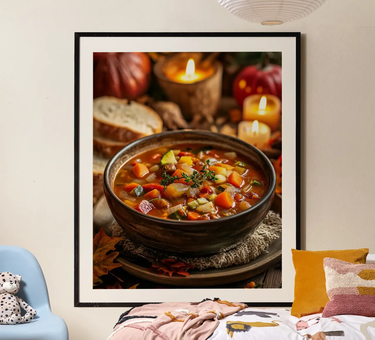 Herbst-Vibes Poster mit Aluminium Rahmen von PhotoVibe Decor