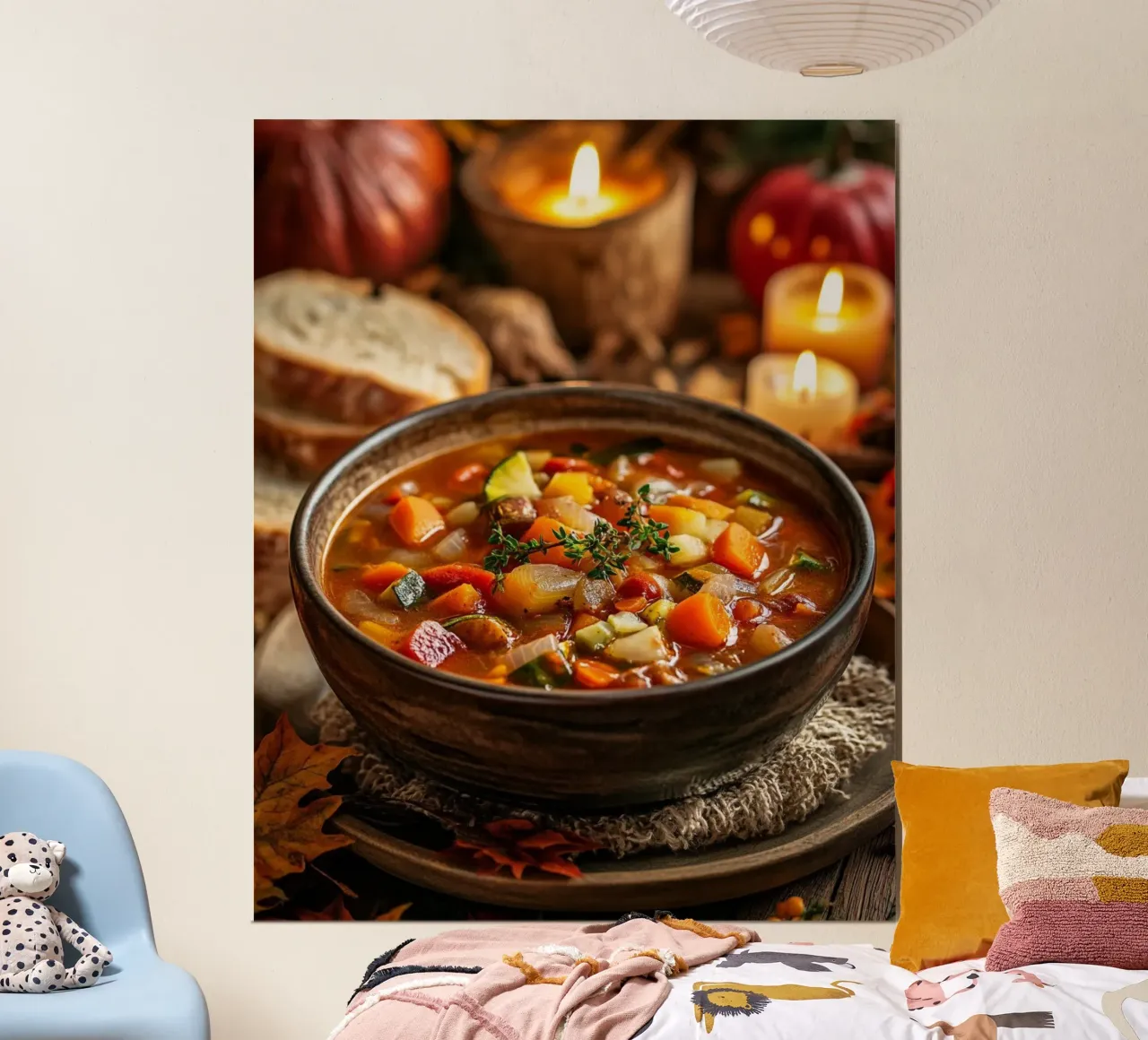 Herbst-Vibes Poster mit Aluminium Rahmen von PhotoVibe Decor