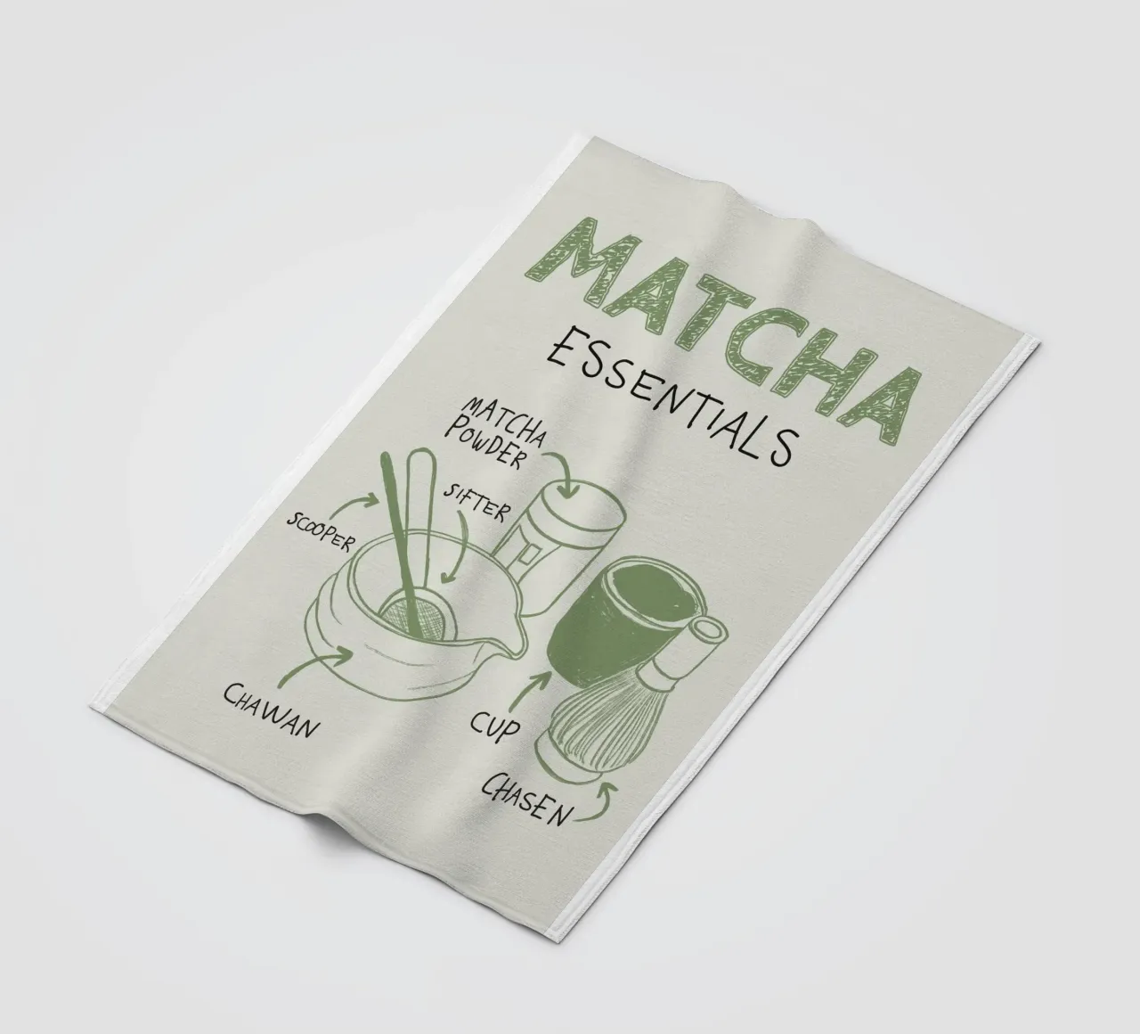 Matcha Essentials Fleecedecke von ni-ja artboutique