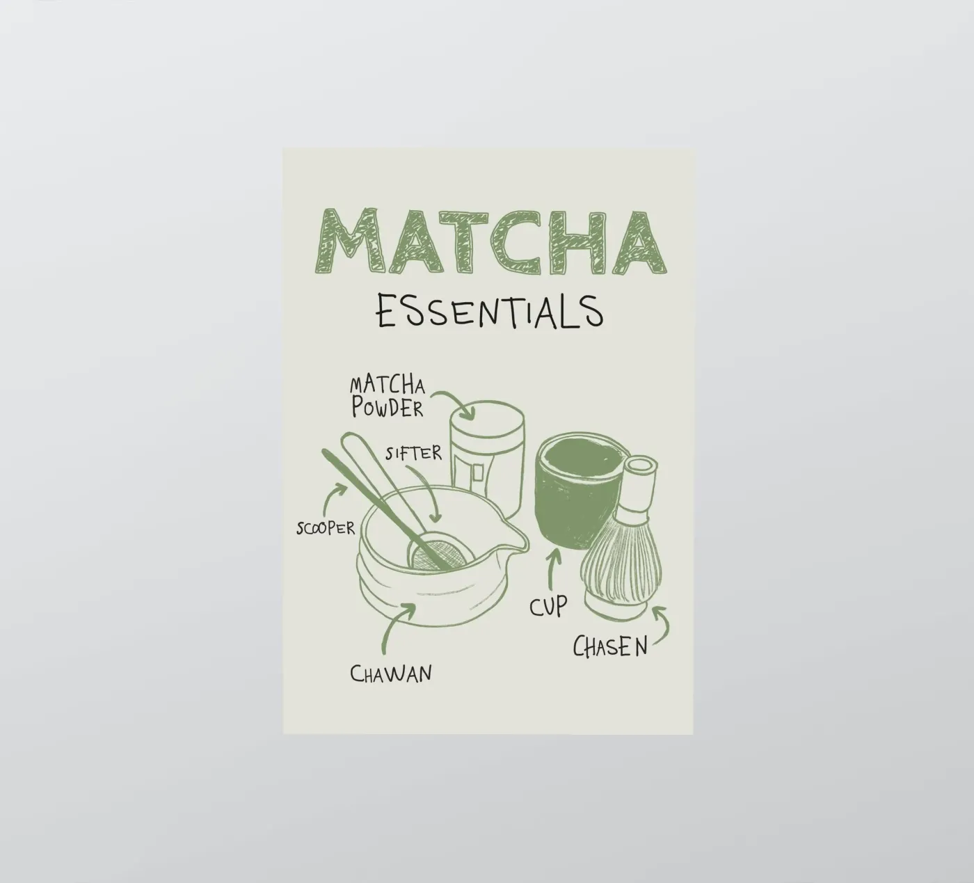 Matcha Essentials sticker van ni-ja artboutique