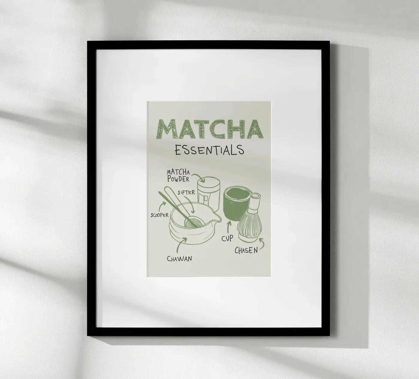 Matcha Essentials poster van ni-ja artboutique