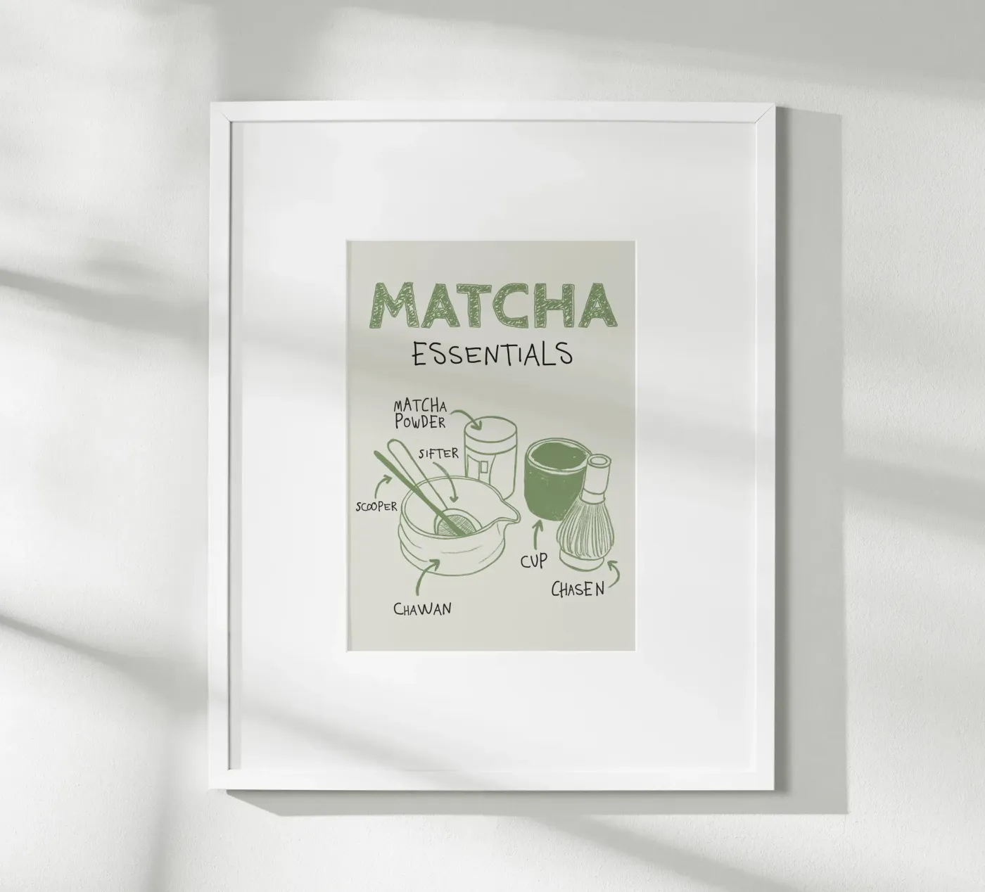 Matcha Essentials poster van ni-ja artboutique