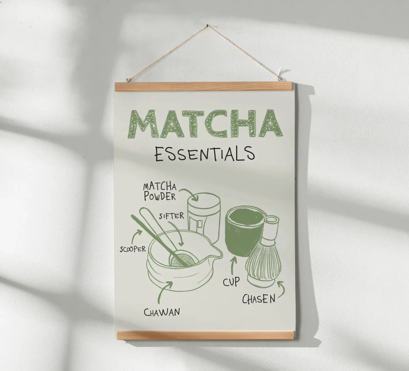 Matcha Essentials poster van ni-ja artboutique