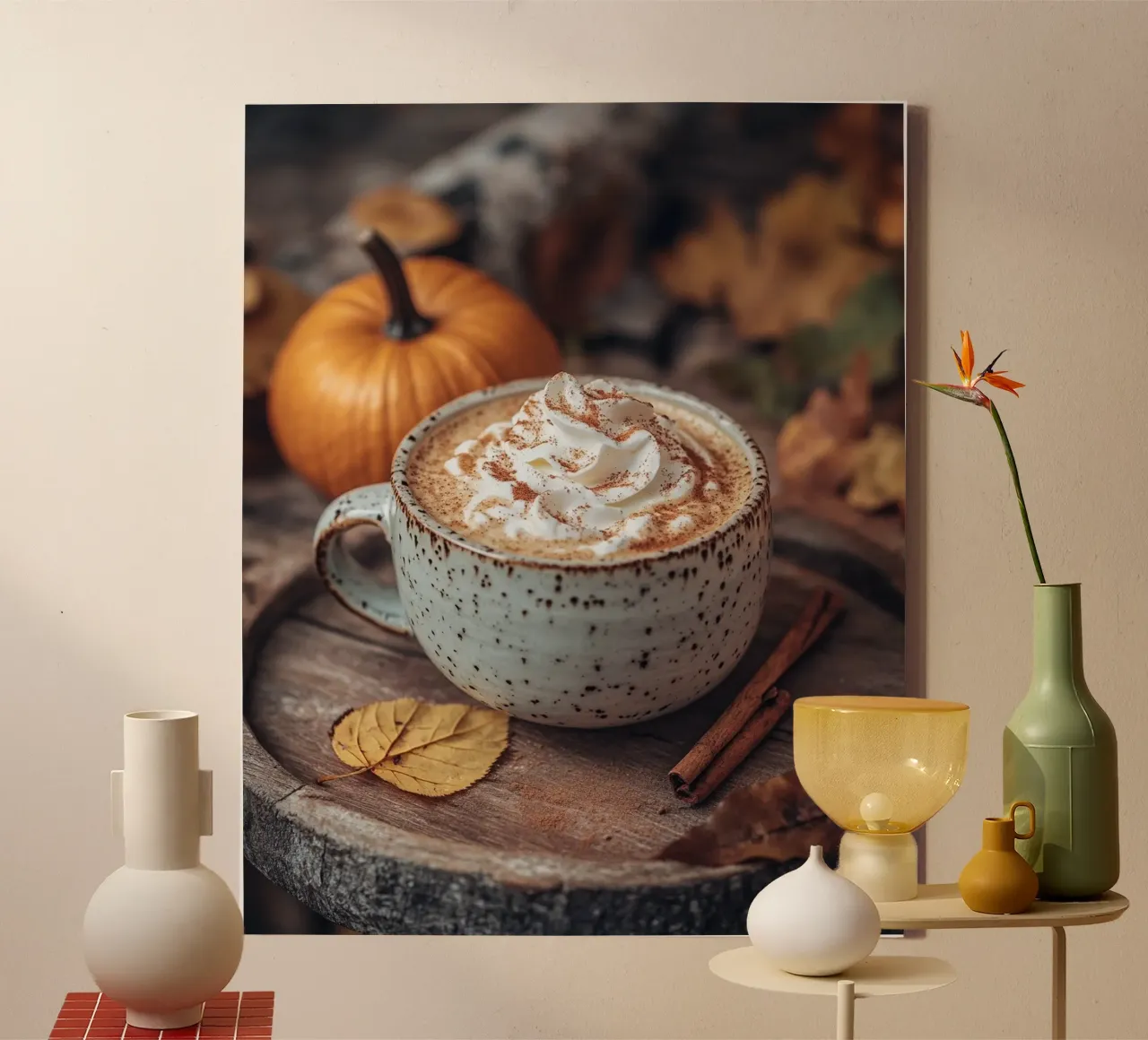 Herbst-Vibes Leinwand mit Schattenfugenrahmen von PhotoVibe Decor