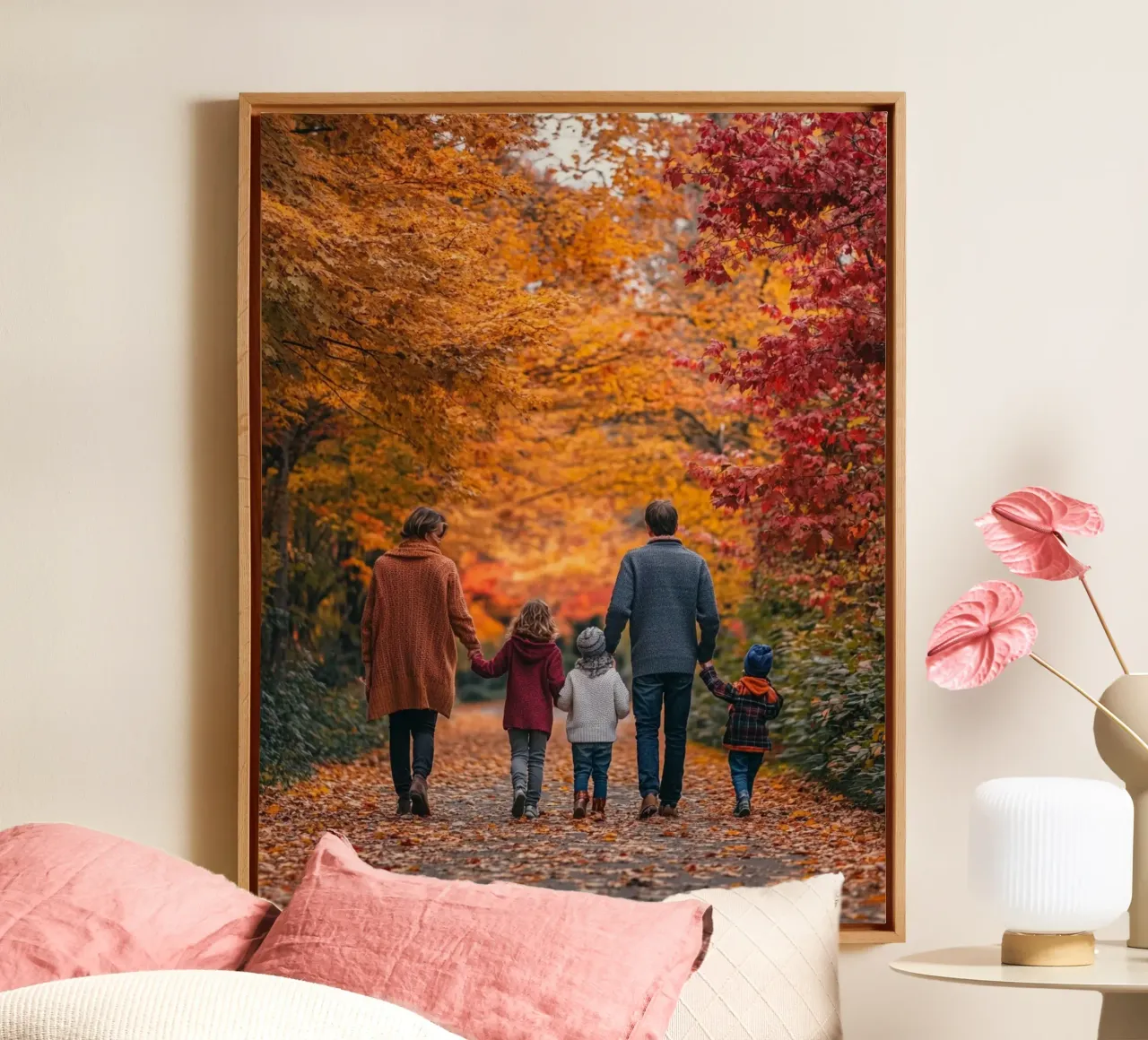 Herbst-Vibes Leinwand mit Schattenfugenrahmen von PhotoVibe Decor