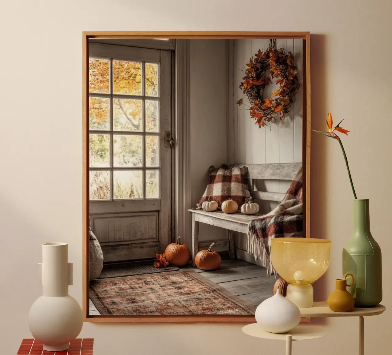 Herbst-Vibes Leinwand mit Schattenfugenrahmen von PhotoVibe Decor