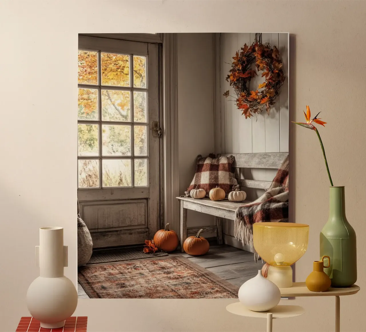 Herbst-Vibes Leinwand mit Schattenfugenrahmen von PhotoVibe Decor