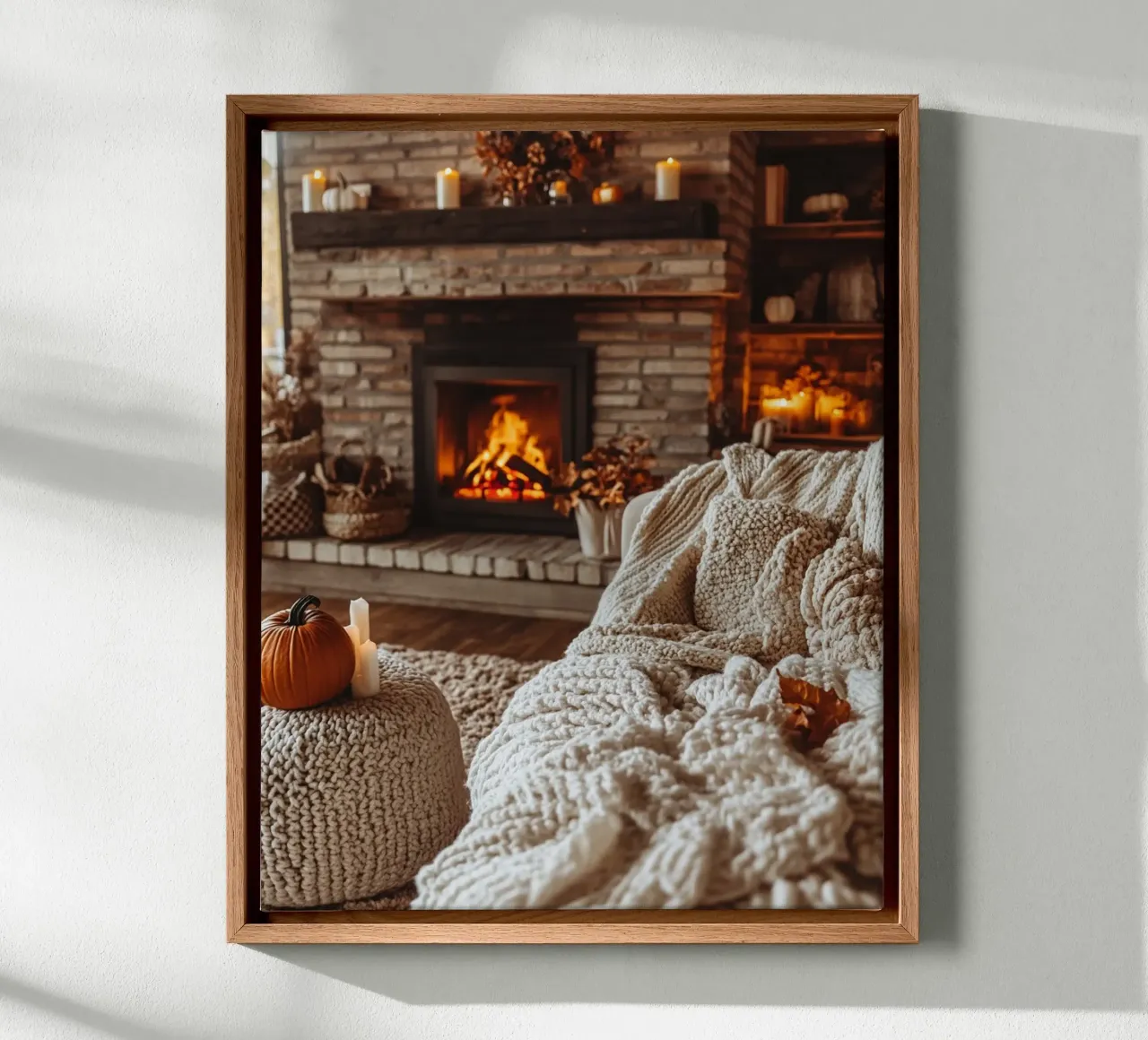 Herbst-Vibes Leinwand mit Schattenfugenrahmen von PhotoVibe Decor